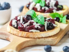 Blueberry and Goat Cheese Bruschetta